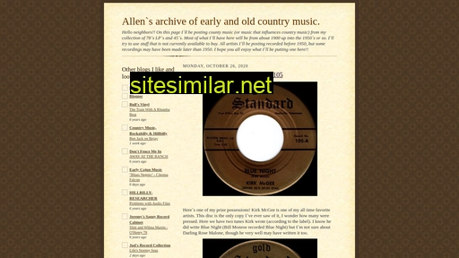 Allensarchiveofearlyoldcountrymusic similar sites