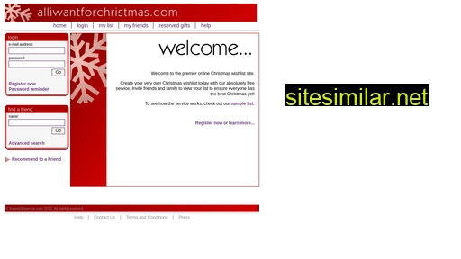 alliwantforchristmas.com alternative sites