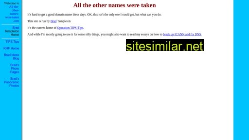 all-the-other-names-were-taken.com alternative sites