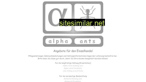 Alpha-ants similar sites