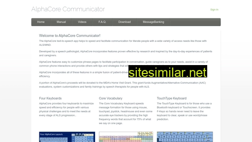 Alphacorecommunicator similar sites