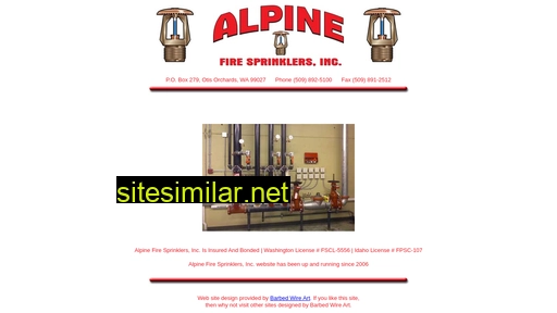 alpinefiresprinklers.com alternative sites