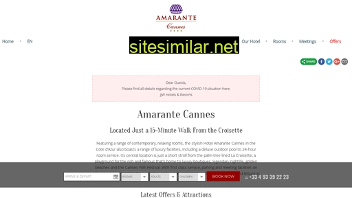 amarantecannes.com alternative sites