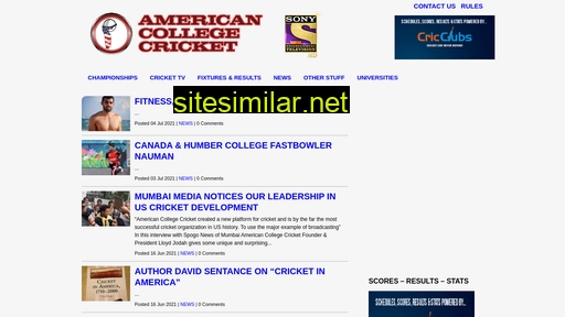 americancollegecricket.com alternative sites