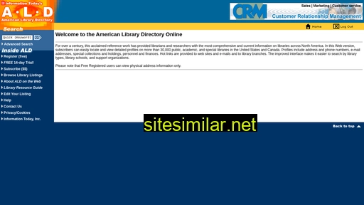 americanlibrarydirectory.com alternative sites