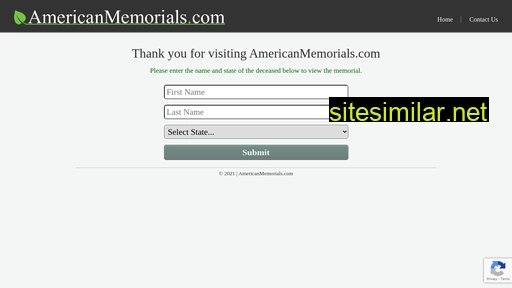 Americanmemorials similar sites