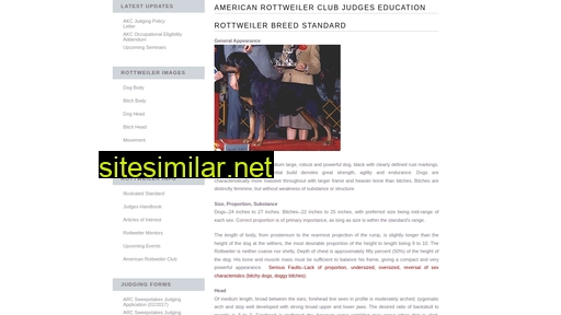 Americanrottweilerclubjudgeseducation similar sites