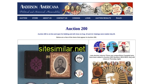 anderson-auction.com alternative sites