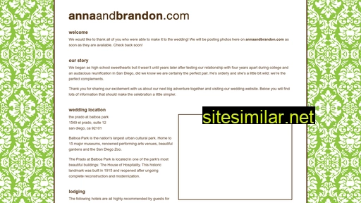 annaandbrandon.com alternative sites