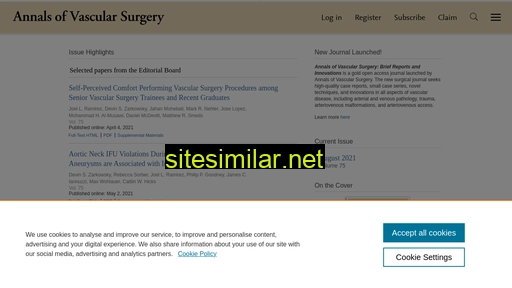 Annalsofvascularsurgery similar sites