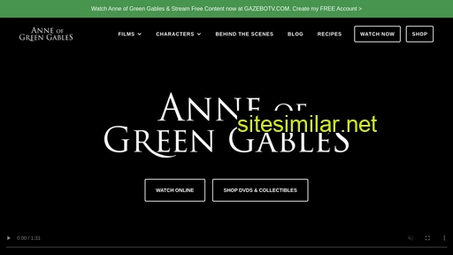 anneofgreengables.com alternative sites