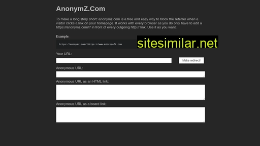 anonymz.com alternative sites