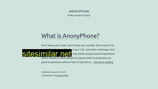 Anonyphone similar sites