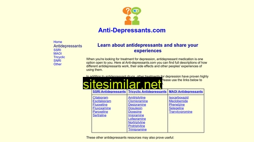 anti-depressants.com alternative sites