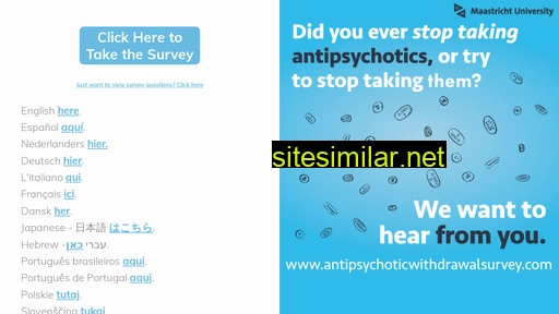 antipsychoticwithdrawalsurvey.com alternative sites
