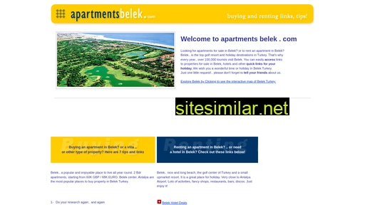 apartmentsbelek.com alternative sites