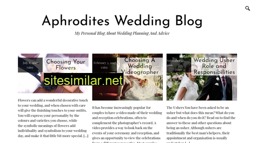 aphroditesweddingblog.com alternative sites