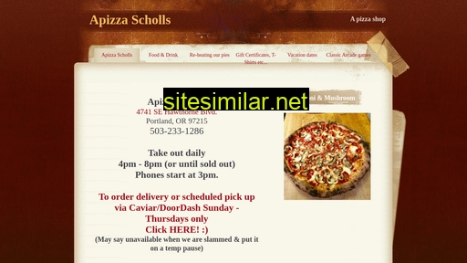Apizzascholls similar sites