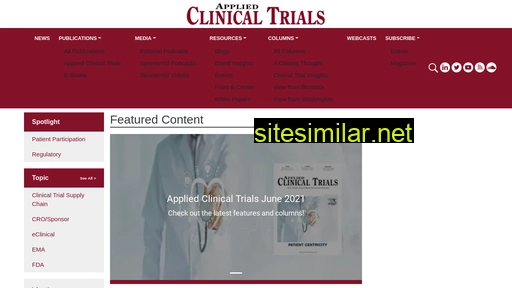appliedclinicaltrialsonline.com alternative sites