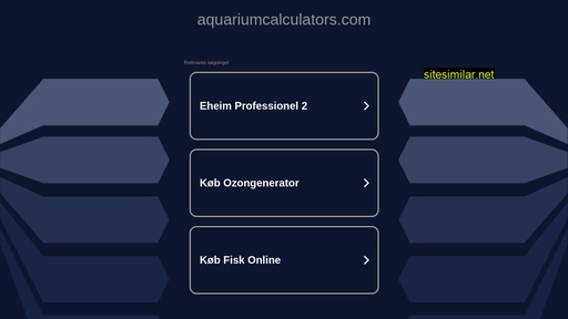 Aquariumcalculators similar sites