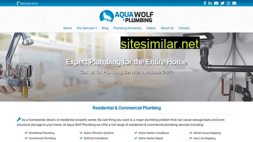aquawolfplumbing.com alternative sites