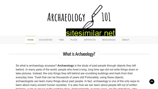 archaeology101.com alternative sites