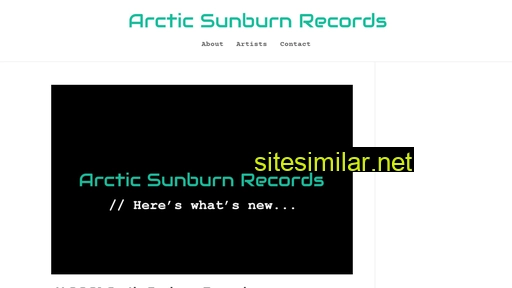 Arcticsunburn similar sites