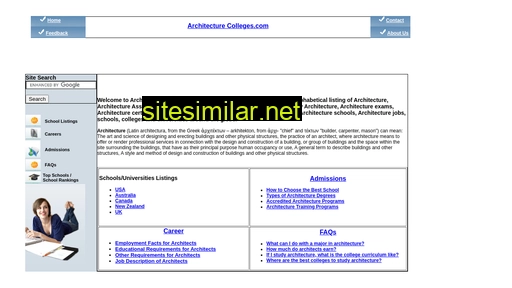architecturecolleges.com alternative sites