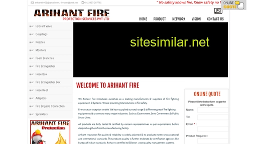 arihantfire.com alternative sites