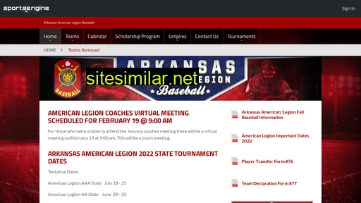 Arkansasamericanlegionbaseball similar sites