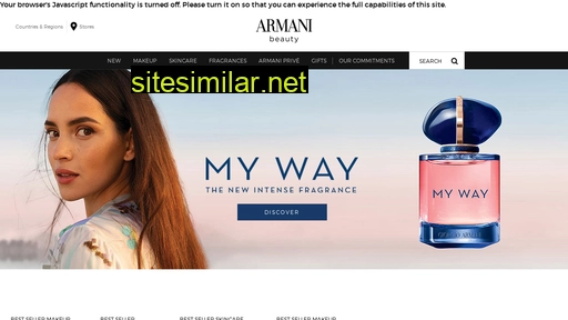 armanibeauty.com alternative sites