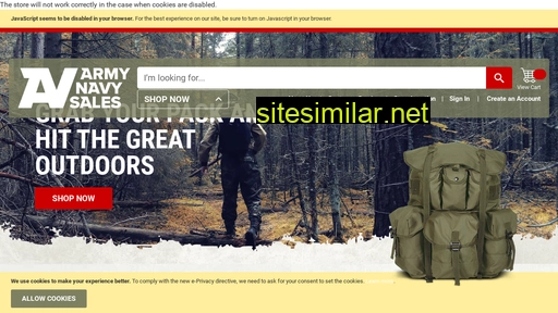 Armynavysales similar sites