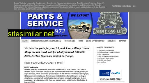 army6x6parts.com alternative sites