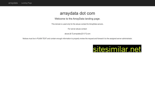 arraydata.com alternative sites