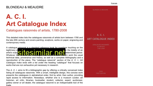 artcatalogueindex.com alternative sites