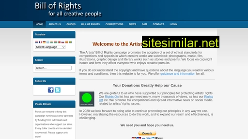 Artists-bill-of-rights similar sites