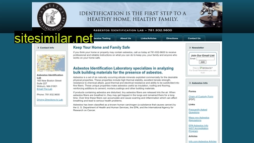 asbestosidentificationlab.com alternative sites