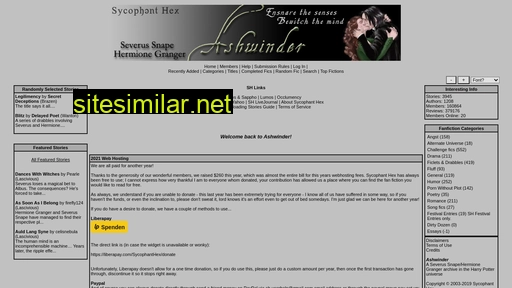 ashwinder.sycophanthex.com alternative sites