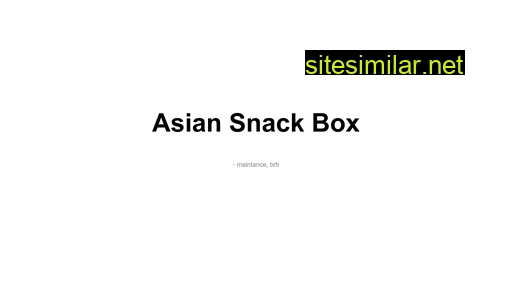 Asiansnackbox similar sites