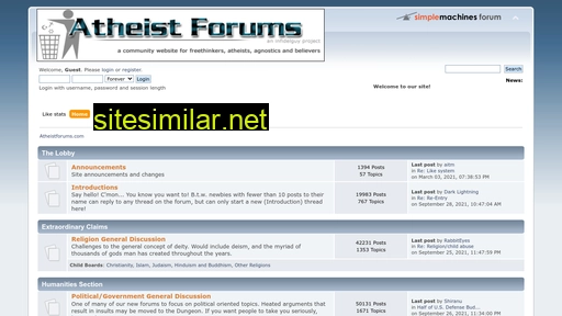 atheistforums.com alternative sites