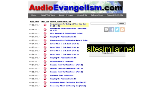 Audioevangelism similar sites