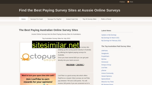Aussieonlinesurveys similar sites