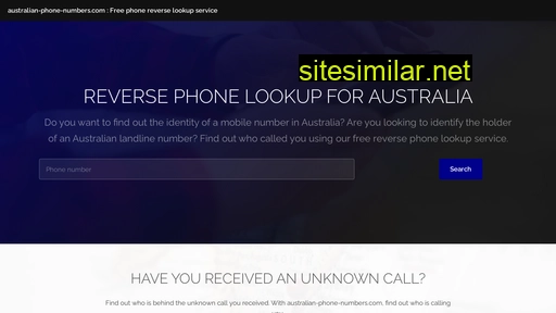 Australian-phone-numbers similar sites