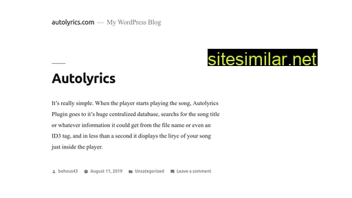 autolyrics.com alternative sites