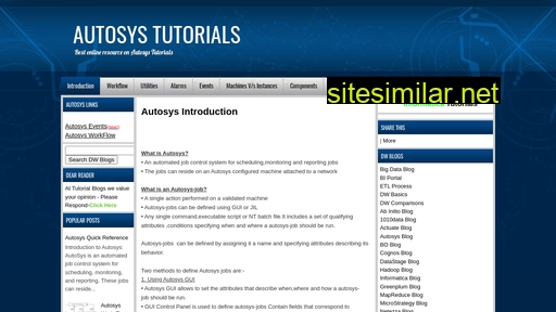 Autosys-tutorials similar sites