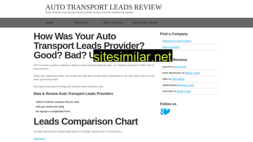 Autotransportleadsreview similar sites