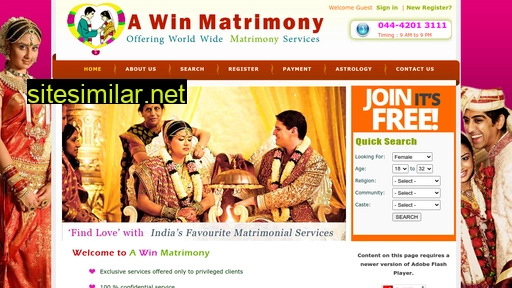 awinmatrimony.com alternative sites
