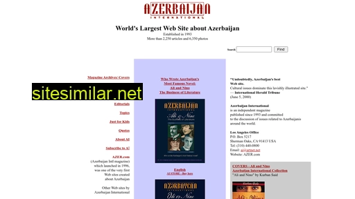 azerbaijaninternational.com alternative sites