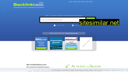 Backlinktest similar sites