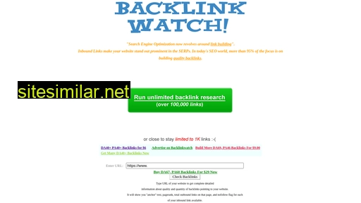 Backlinkwatch similar sites